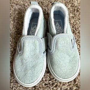 Vans Toddler Slip-On Sneakers, Light Blue Suede, Size 7